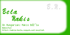 bela makis business card
